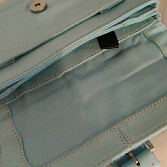 Talbots Leather  Turquoise Mini Bag - Picture 4 of 9